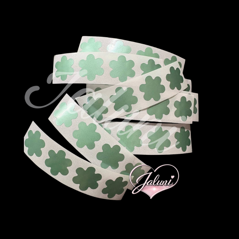 Rubbel-Sticker Blume Mint