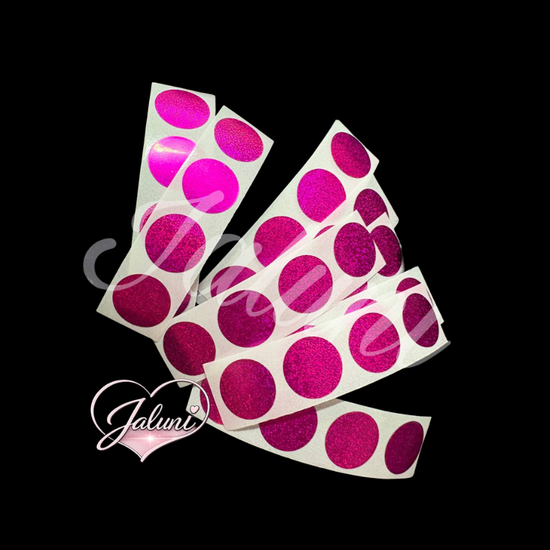 Rubbel-Sticker Rund Pink