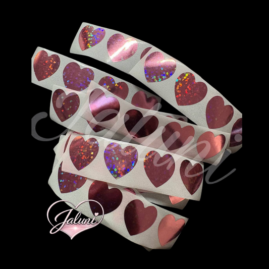 Rubbel-Sticker Rosa Herzen